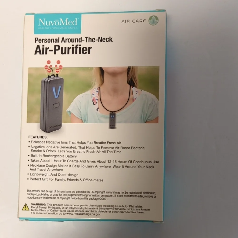 NuvoMed Personal Air-Purifier, New In Box